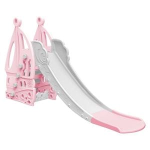 Tobogan Pentru Copii NOVOKIDS Nala Castle , Pentru Interior si Exterior, 185 centimetri panta alunecare, Maxim 40 Kg, Model Castel , Roz