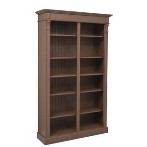 Biblioteca mare, Colectia Directoire, culoare maro P086, vopsit, 100% lemn masiv, 120x197x39 cm