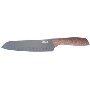 Cutit de gatit Santoku Oliver Voltz OV51633WS, 18 cm, maner ergonomic, maro