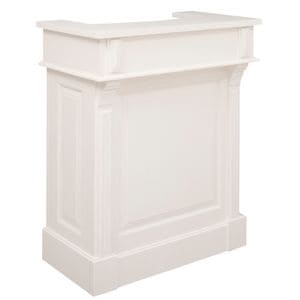 Tejghea mica, culoare alb murdar P039, vopsit, 100% lemn masiv, 90x107x51 cm