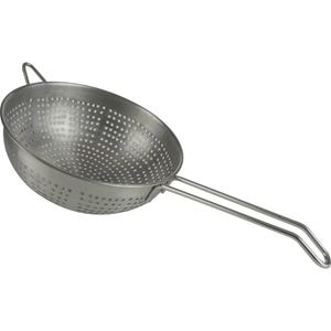 Strecurator cu un maner, O 20 cm, Inox, Gauri marunte, Mat