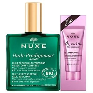 Set ulei Nuxe Huile Prodigieuse Neroli Organic, 100ml si sampon Hair Prodigieux, 30ml