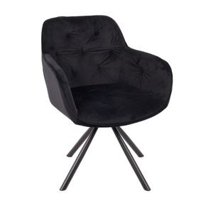 Scaun Living Tapitat KJC3849, 86 x 50 x 66 cm, Negru