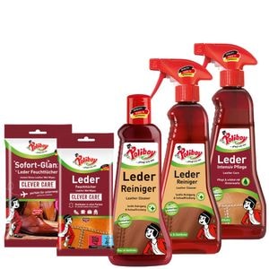 Set solutii curatare POLIBOY, pentru intretinere piele naturala