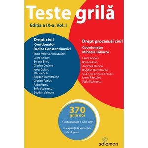 Teste grila Vol.1 Ed.9 - Rodica Constantinovici, Mihaela Tabarca