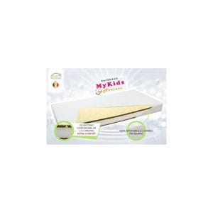 Saltea copii MyKids, Merinos, Compozitie cocos-lana, 120x60x10 cm, Alb