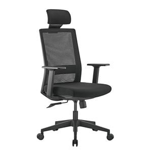 Scaun de birou StableChair Ergo Lite, Pentru Office/Gaming, Suport lombar Ergonomic, Tetiera demontabila, Spatar inalt din Plasa, Pana la 150 kg