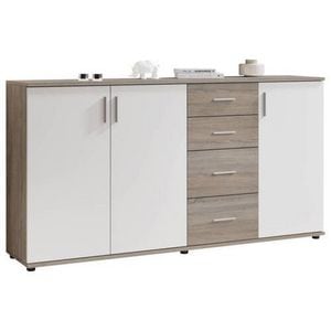 Comoda Boxxx, 160x84x35 cm, alb-maro
