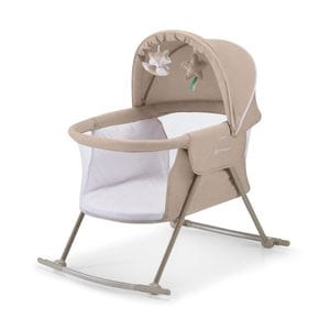 Patut copii Kinderkraft, Lovi, 3 in 1, Cu accesorii, Greutate maxima suportata 9 kg, Beige