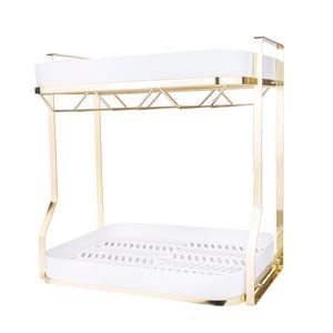 Organizator bucatarie TRENDY'S, 36x25x36 cm, alb-gold