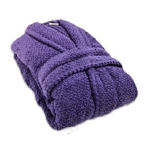 Halat de baie Bari, ET COLLECTION, 100% bumbac, Gros si Pufos, 450 GSM, Mov, S-M INTL