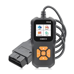Tester diagnoza auto Techstar V318, Citire/Stergere coduri de eroare, LCD, Scaner baterie/sistem de incarcare, Test Citire/Stergere coduri ABS, Vizualizare date live