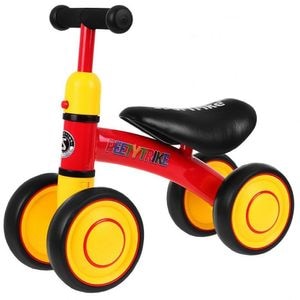 Bicicleta fara pedale, OEM, roti spuma EVA, ghidon antiderapant, rosu