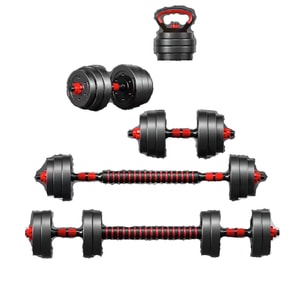  Set gantera/haltera Orion, greutate 30 kg,  negru/rosu
