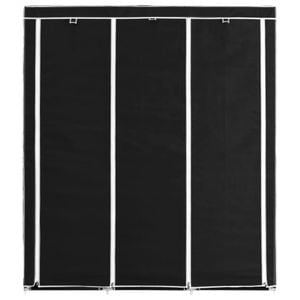 Dulap cu bare si compartimente VIDAXL, negru, 150x45x175 cm