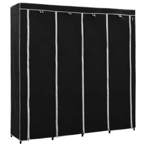 Sifonier cu 4 compartimente VIDAXL, negru, 175 x 45 x 170 cm