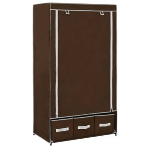 Sifonier VIDAXL, 87 x 49 x 159 cm, material textil, maro