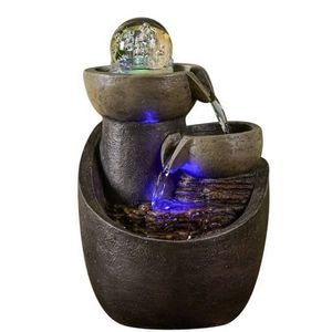 Fantana decorativa Zen de interior, cu lumina ambientala