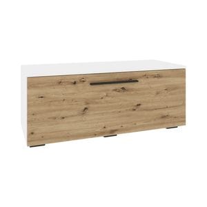 Comoda TV haaus, Kos, O Usa, Alb/Stejar Artisan, 95 x 40 x 39 cm