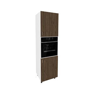 Corp turn haaus, Karo, 2 Usi, cu spatiu cuptor, stejar bronz/Alb, 60 x 57 x 210 cm