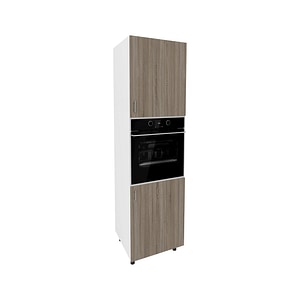 Corp turn haaus, Karo, 2 Usi, cu spatiu cuptor, stejar sonoma Inchis/Alb, 60 x 57 x 210 cm