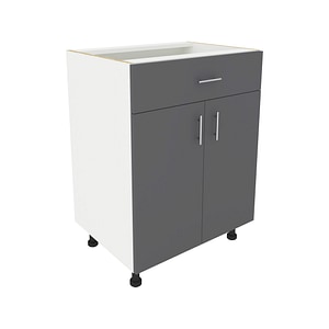 Corp baza haaus, Karo, 1 sertar, 2 Usi, Antracit/Alb, 60 x 50 x 80 cm