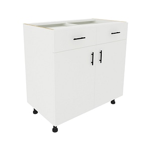 Corp baza haaus, Karo, 2 sertare, 2 Usi, Alb, 80 x 50 x 80 cm