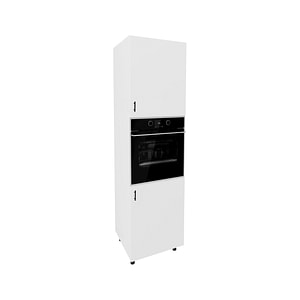Corp turn haaus, Karo, 2 Usi, cu spatiu cuptor, Alb, 60 x 57 x 210 cm
