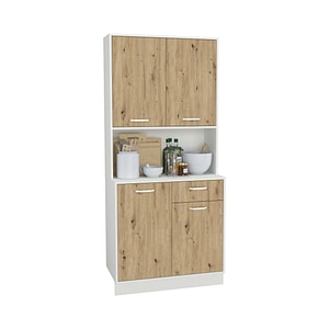 Bufet haaus, Oma, stejar Artisan/Alb, L 84 cm