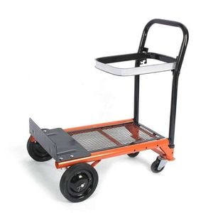 Carucior liza portabil cu 4 roti PROCART, suport sac de gunoi, pliabil, transport marfa maxim 80 kg