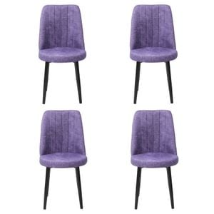Set 4 Scaune Cronos Mov Picior Negru