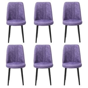 Set 6 Scaune Cronos Mov Picior Negru