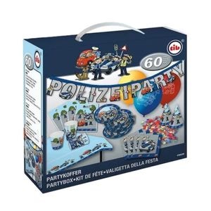 Set pentru petrecere, Micul Politist, 60 piese, multicolor