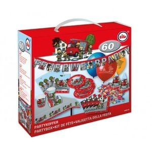Set pentru petrecere, Micul Pompier, 60 piese, multicolor