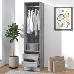 Sifonier cu sertare VIDAXL, gri sonoma, 50x50x200 cm, lemn prelucrat