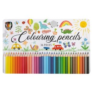 Set creioane colorate Creative Craft, 36 buc, in cutie metalica