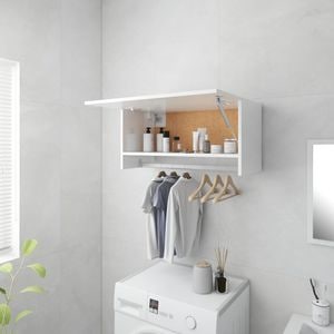 Sifonier VIDAXL, alb extralucios, 70x32,5x35 cm, PAL