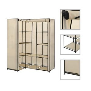 Sifonier de colt VIDAXL, crem, 130 x 87 x 169 cm