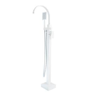 Baterie cada freestanding TRENDY'S, monocomanda, montare pardoseala, alb mat