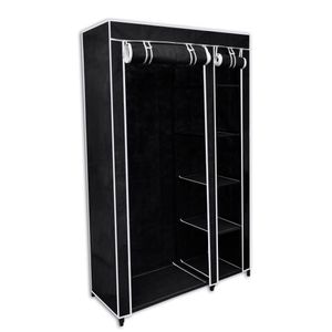 Dulap de haine pliabil VIDAXL, negru, 110 x 45 x 175 cm 