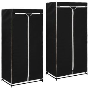 Sifoniere VIDAXL, 2 buc., negru, 75 x 50 x 160 cm