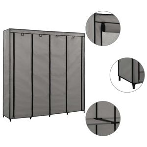Sifonier cu 4 compartimente VIDAXL, gri, 175 x 45 x 170 cm