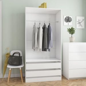 Sifonier VIDAXL, alb extralucios, 100x50x200 cm, PAL