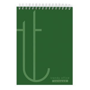 Blocnotes cu spira Trendy Green, A4, dictando, 80 file