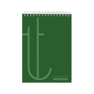 Blocnotes cu spira Trendy Green, A5, dictando, 80 file