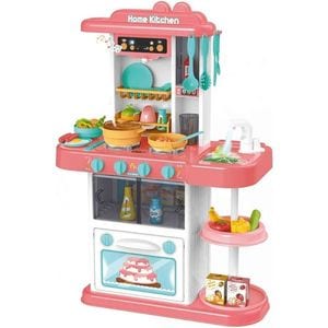Bucatarie multifunctionala pentru copii PROCART, efecte sonore gatit, lumini, apa chiuveta, 72x51.5x23.5 cm