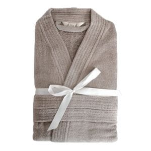 Halat Baie Frotir Stock Int, ET2000, 400 GSM, 100% Bumbac, Unisex, Buzunare, Cordon, Maneca 3/4, Gri, S-M