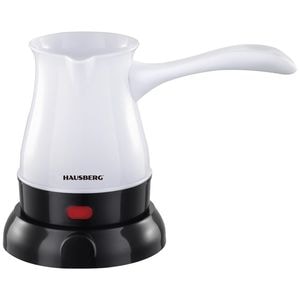 Ibric electric pentru cafea Hausberg HB-3810AB, Putere 600W, Capacitate 500 ml, Alb