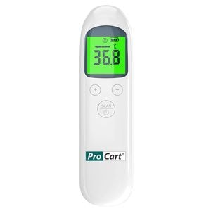 Termometru digital non contact LED, PROCART, corp si suprafete, cu infrarosu, dispozitiv medical, memorie, alarma