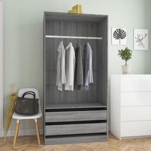 Sifonier, gri sonoma, 100x50x200 cm, lemn prelucrat